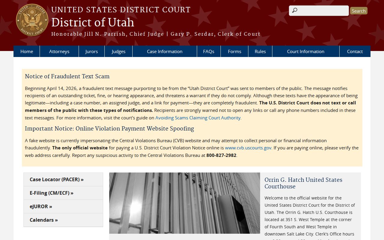 Federal criminal court records serving Beaver County